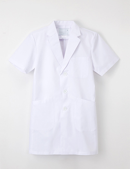 KEX-5112 / ナガイレーベン 男子シングル半袖診察衣 | おしゃれ白衣のプロフェッサーズラウンド公式通販