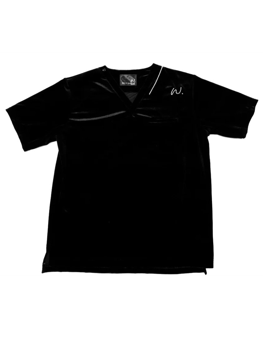 UNISEX Dark Night Black scrub (Velour fablic)  Wolf of technology