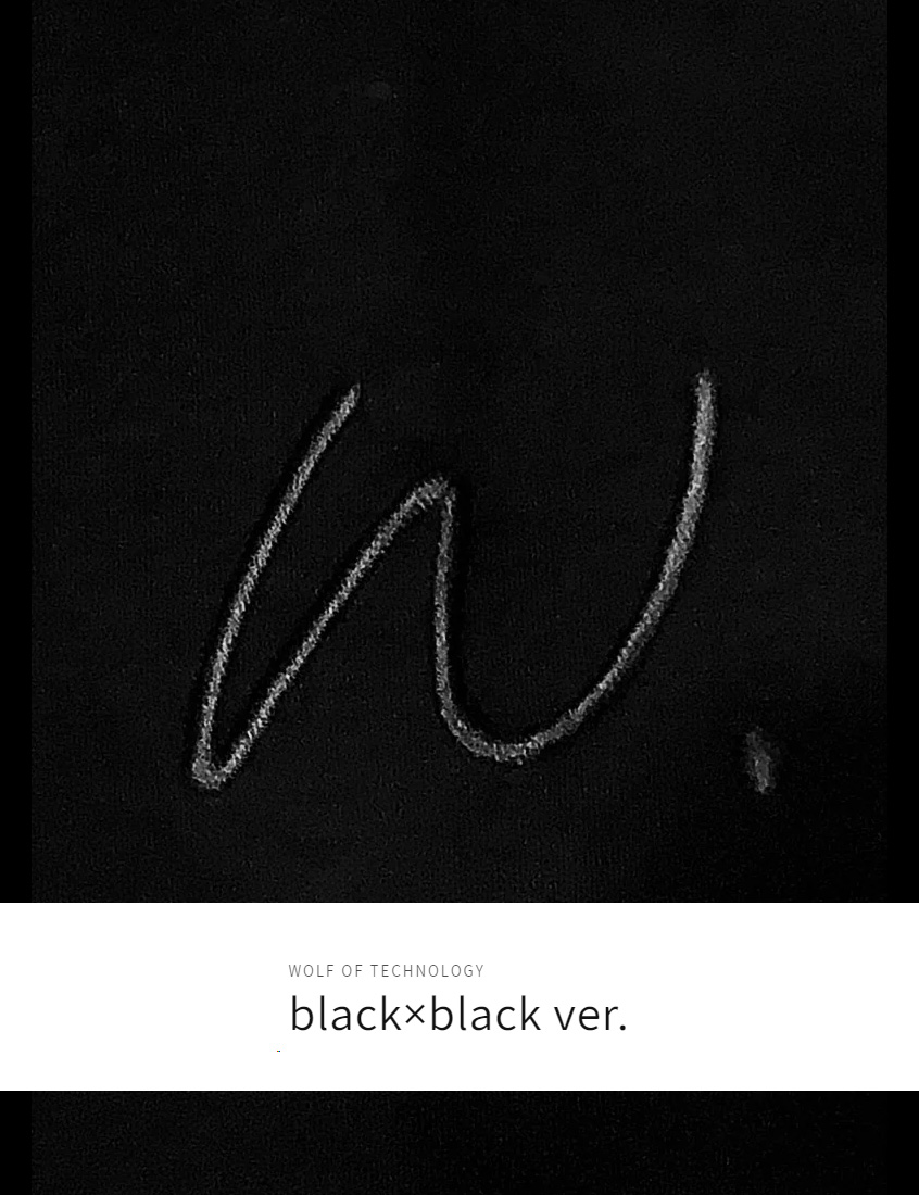 UNISEX Dark Night Black scrub (Velour fablic) Wolf of technology 2枚目