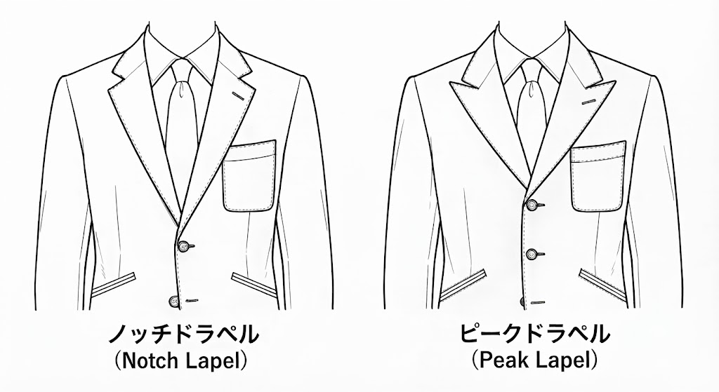 オーダー白衣:襟の形状