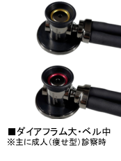 ダイアフラム大・ベル中※主に成人(痩せ型)診察時