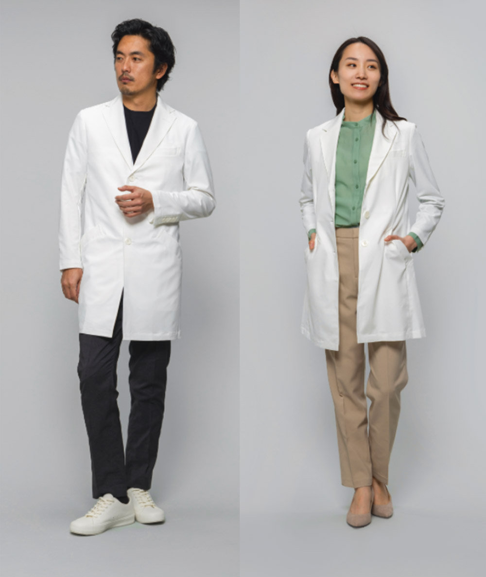 プロフェッサーズラウンドオリジナル白衣　イメージ